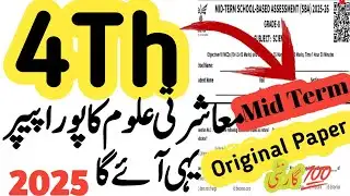 Class 4 Social Studies  Paper School Based Assessment 2025 | SBA Second Term papers 4th Class | PEC