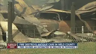 Classic cars damaged in Weld County fire