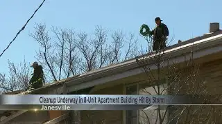Cleanup underway at Janesville apartment complex damaged by storm