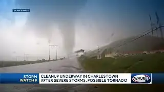 Cleanup underway in Charlestown after possible tornado