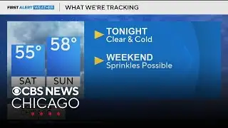 Clear and cold Thursday night, isolated showers this weekend