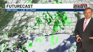 Clouds increase overnight, possible showers on Friday