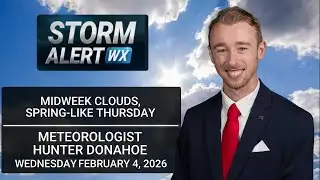 Clouds return, spring-like air Thursday - AM Weather 02/04/2026