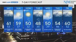 Clouds will increase through Friday evening as scattered showers arrive Saturday in Maryland