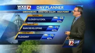Cloudy, cool with rain developing this afternoon