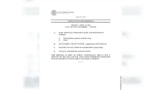 CoA Mayoral briefing for April 29