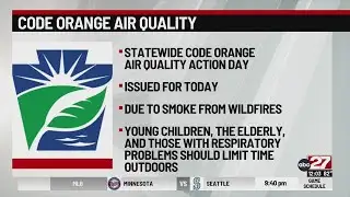 Code orange air quality action day in effect for Pennsylvania on Monday