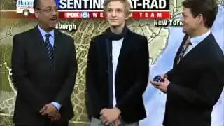 Cody simpson crashing The Fox Weather Report (Funny)