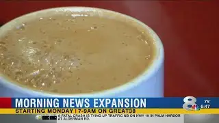 Coffee keeps us going during the morning news