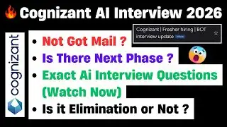 🤯Cognizant AI Exact Interview Questions | Cognizant Interview Experience | Off Campus