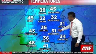 Colder air moving into north Georgia after rain