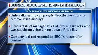 Columbus Starbucks banned from displaying pride decorations, workers say