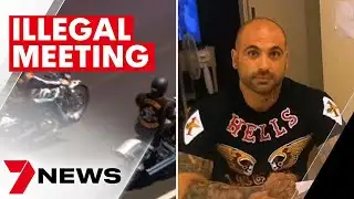 Comancheros bikie members arrested after alleged illegal meeting | 7NEWS