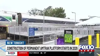 Coming soon to Mobile – permanent Amtrak platform and covering