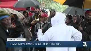 Community coming together to mourn