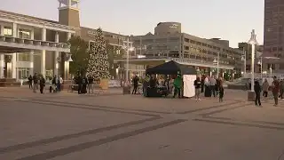 Community gathers for annual tree lighting on Civic Plaza