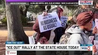 Community holds protest against ICE at South Carolina State House