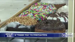 Community sending a "thank you" to firefighters