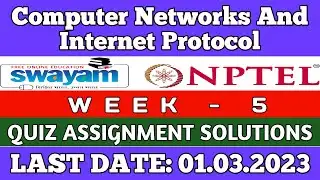 Computer Networks and Internet Protocol | NPTEL | Week 5 |Assignment 5 Solution | JAN 2023