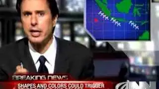 Concentric Circles Emanating From Glowing Red Dot