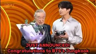 congratulations on the award to bts jungkok