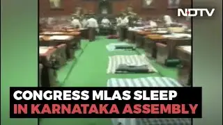Congress Holds Sleepover Protest In Karnataka Assembly