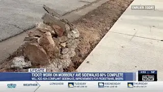 Construction continues on Mobberly Avenue sidewalks