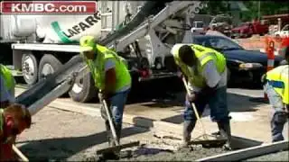 Construction Crews Work Hard To Beat Heat