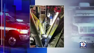 Construction worker rescued after being shocked and stuck in ditch