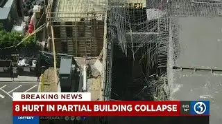 Construction workers pulled out of building that partially collapsed