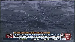 Contaminated water flowing into aquifer