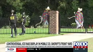 Controversial ICE Halloween display in Mobile County sheriff’s front yard