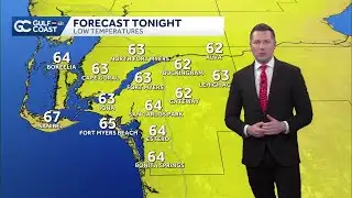 Cool and quiet overnight on the Gulf Coast before warming up again Tuesday