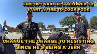 Cops Arrest Homeless Man For Cooking His Food 