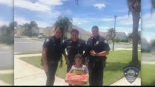 Cops deliver Pizza