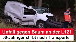 Coswig: 56-year-old dies after van crashes into tree on L121