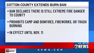 Cotton County further extends burn ban