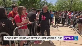 Cougars return to Houston after loss in March Madness title game