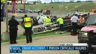 Crane accident, 1 person critically injured