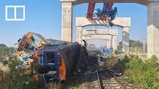 Crane collapse causes deadly train crash in Thailand