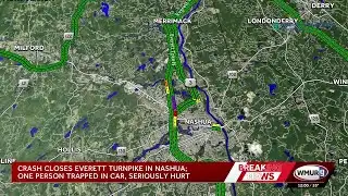 Crash closes Everett Turnpike in Nashua