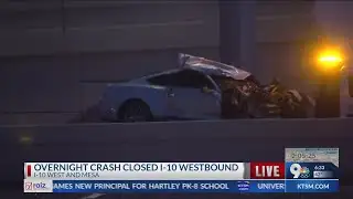Crash closes lanes on I-10 West at Mesa