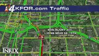Crash impacting traffic northbound on I-35 in SE OKC