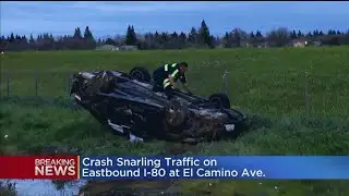Crash Slowing Traffic On EB I-80 At El Camino Ave.