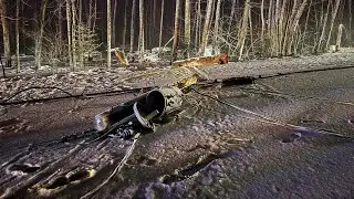 Crash takes down utility pole in Vassalboro, shuts down road