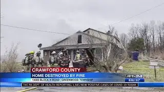 Crawford County home destroyed in Sunday afternoon fire