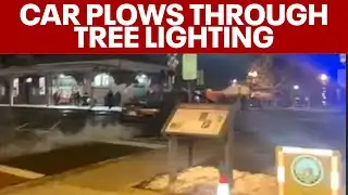 CRAZY VIDEO: Alleged drunk driver plows through Christmas tree lighting