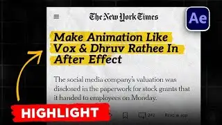 Create Paper Highlighter Animation Like Dhruv Rathee & Vox | After Effects Tutorial 🔥