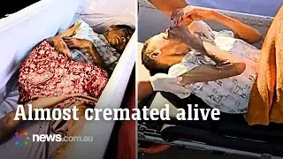 Cremation halted after grandma suddenly wakes in her coffin