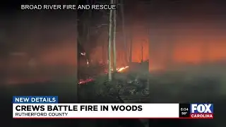 Crews at scene of large woods fire in western NC